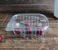 Boîtes d'emballage transparentes en plastique jetables de 8oz Flip Top pour les aliments à emporter de fruits