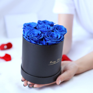 Boîte cadeau de roses éternelles en gros, 6 têtes, rouge, rose, bleu, fleurs de roses éternelles, seau pour la Saint-<span class=keywords><strong>Valentin</strong></span>, la fête des mères, le Nouvel An - Product Image 5