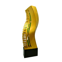 Trophée en métal de grande taille pour concours de design européen, cadeau en métal, forme de trophée architectural personnalisé