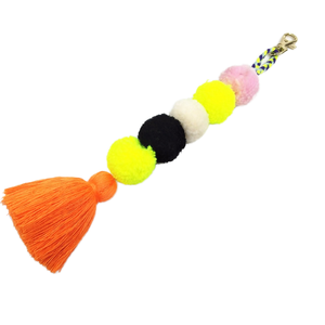 <span class=keywords><strong>Porte</strong></span>-clés en coton de haute qualité avec pompon en fourrure coloré, <span class=keywords><strong>porte</strong></span>-clés en peluche pour sac fourre-tout, design unique et élégant - Product Image 3