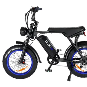 Full Suspension EU Warehouse Retro EBike 1000w E Fatbike Stealth Bomber 1000 Watt 20inch Fat Tire Electric Bike