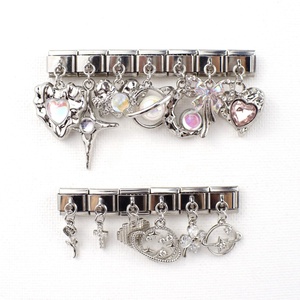 New Italian Style Modular <b>Bracelet</b> Pendant Series Personalized Assembly Chain Silver <b>Love</b> Stainless Steel Zircon/Diamond Gift - Product Image 1