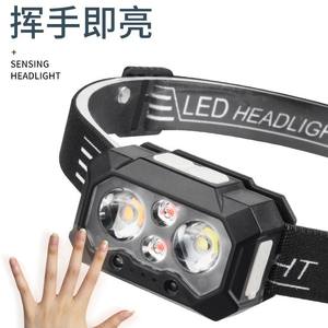 HN ไฟหน้า Dh10แบบบางชาร์จไฟได้ LED ความสว่างสูงกันน้ำสำหรับ100ปั่นจักรยานตกปลาระยะ199เมตร - Product Image 2