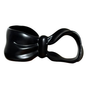 Vente en gros de tasses à café en céramique avec anse longue, design nœud - Product Image 1