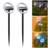 Lampes solaires de chemin en gros, 12 LED, lampes solaires rotatives d'extérieur, IP65, étanches, lampes solaires de jardin, lampes solaires de paysage d'extérieur