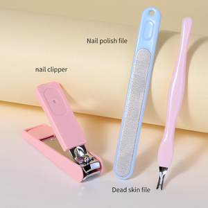LMLTOP Coupe-ongles 3 en 1, ensemble de <span class=keywords><strong>manucure</strong></span> F0106, coupe-ongles en acier inoxydable, lime à ongles en plastique, polissage, <span class=keywords><strong>mini</strong></span> kit de pédicure portable - Product Image 2
