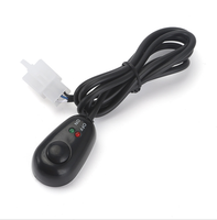 Sakelar Tombol Tekan 12V, Sakelar Hidup Mati dengan Lampu Indikator LED Hijau Merah Bentuk Tetesan Air Sesaat