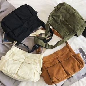 Custom Crossbody <b>Bag</b> for Men <b>Large</b> Capacity <b>Canvas</b> Shoulder <b>Bags</b> Solid Leisure Women's Messenger <b>Bag</b> Travel Tote <b>Bag</b> with logo - Product Image 5