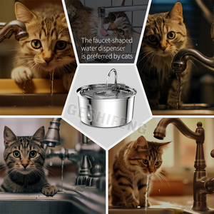 <span class=keywords><strong>Bebedero</strong></span> para <span class=keywords><strong>Gatos</strong></span> de 3.2L, Dispensador de Agua para Perros de Acero Inoxidable con Filtro, <span class=keywords><strong>Bebedero</strong></span> Automático para Mascotas - Product Image 4