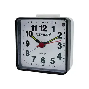 Günstige Werbe kleine No-Ticking Silence Pocket Wecker tragbare Mini Analog Travel Desk Tisch uhr