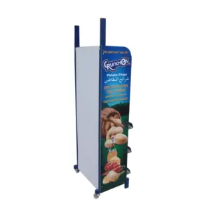 Metallo pavimenti in pane display rack/biscotto del banco di mostra/Snack/della caramella display stand