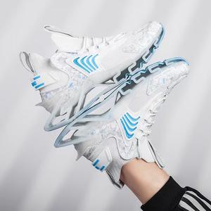 Chaussures de course tendance pour hommes, personnalisées, antidérapantes, avec empeigne et doublure en peluche, respirantes, résistantes à l'usure, augmentant la taille, en PVC - Product Image 6