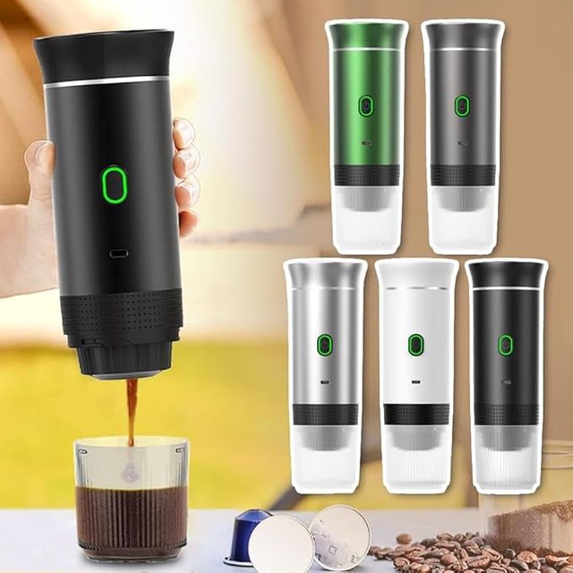 Outdoor Portable Espresso Maker Automatic Electric Heating for Household Camp Car Use Mini Coffee Machine