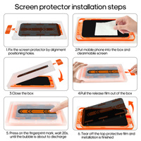 Pack de 4 protecteurs d'écran en verre trempé transparent avec déverrouillage par empreinte digitale et protection d'objectif d'appareil photo