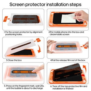 Pack de 4 protecteurs d'écran en verre trempé transparent avec déverrouillage par empreinte digitale et protection d'objectif d'appareil photo - Product Image 3
