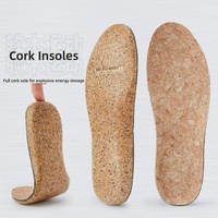 Semelles intérieures confortables en liège naturel pour le sport, absorption des chocs, respirantes, coussin en PU, unisexe, pour la course à pied, la marche, orthopédiques