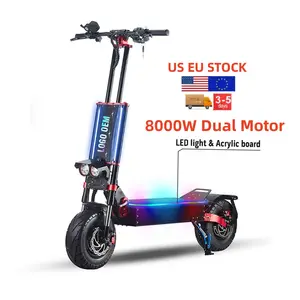 EU/US Stock Hoch leistungs fähiger 90 km/h Geschwindigkeit 11 Zoll 60V 38ah 8000W faltbarer schneller Offroad-Langstrecken-Elektromotor roller für Erwachsene