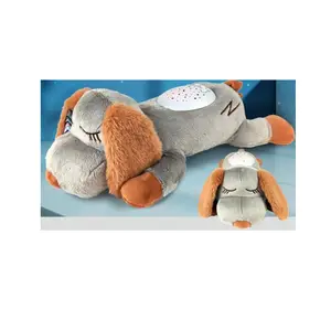 Safety Materials Plush Baby Slumber Buddies Stuffed cartoon Animal Sleep Soothing Cute Pet Appeases Puppy Projection Music