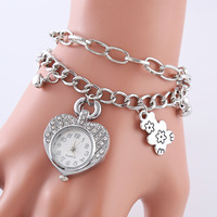Montre-bracelet à quartz avec strass, motifs cœur, étoile, papillon, tortue, croix, pour usage quotidien, Zegarek Damski