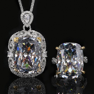 High Quality 15*20mm Black Gray Bird Nest Eco-friendly Copper Zirconia Jewelry Elegant Pendant Earrings Set <b>for</b> Women - Product Image 2