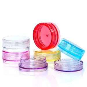 Free Sample 15g Transparent Cosmetic Jar Packaging PS Plastic Jar