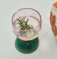 Verre soufflé à la main Art Déco verres colorés Base de couleur Jade verre borosilicate fête mariage gobelet à boire