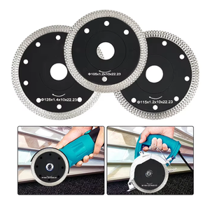 Disque diamanté turbo 125 mm pour carrelage céramique et porcelaine, sans éclats, à bord maillé pressé à chaud, 22 mm, 5 pouces, pour meuleuse, en stock - Product Image 4