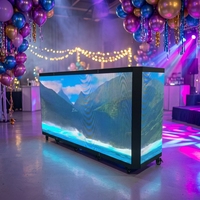 Écran vidéo pliable P2.5 GOB pour table de DJ, façade de cabine de DJ, mur vidéo pour boîte de nuit, scène, club de musique, événements