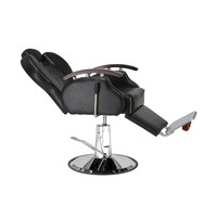 Chaise de barbier hydraulique portable pas chère pour hommes, en cuir synthétique, inclinable avec rotation à 360 degrés, pour la salle de sport, l'école et l'extérieur