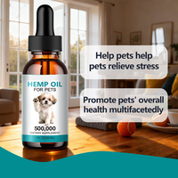 Huile de chanvre premium à marque privée, multivitamines pour animaux de compagnie, soulagement de l'anxiété, de la douleur et du stress, soutien des hanches et des articulations pour chiens et chats