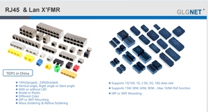 5g1x2 1x4 1x6 1x8 cổng 100/1000/2.5G/5G/10g cơ sở-t 10p8c 8P8C Cat5 CAT5e CAT6 cat6A PCB Modular magjack sợi thiết bị quang - Product Image 6