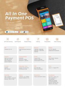 4G <span class=keywords><strong>Wifi</strong></span> Sim Thẻ cầm tay màn hình cảm ứng máy POS thanh toán Di động taxi xe máy tiền mặt dữ liệu không dây hệ thống POS với máy in - Product Image 3