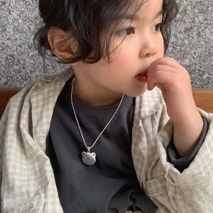 Kalung Kartun Anak N142 Rantai Baja Berhias Manik-Manik Beruang Kelinci Hantu Hati Senyum Liontin Perhiasan Hipoalergenik Hadiah Balita Laki-Laki - Product Image 4