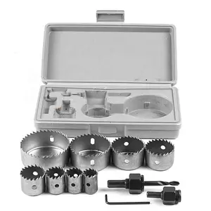 11 adet/Set delik testeresi seti 19-64mm mandrel altıgen anahtar karbon çelik Saw ahşap Metal kesme aracı ağaç İşleme delik ppener oyucu