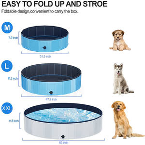 Bain et <span class=keywords><strong>piscine</strong></span> pliables en PVC écologique d'usine nettoyage rouge transfrontalier pour animaux de compagnie et bassin de bain pour chiens - Product Image 4