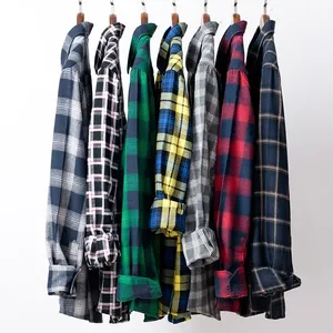 Camisas de <span class=keywords><strong>Manga</strong></span> <span class=keywords><strong>Larga</strong></span> a Cuadros, Casuales, de Moda Coreana, Transpirables, de Algodón, para Hombre, Diseños de Primavera - Product Image 4