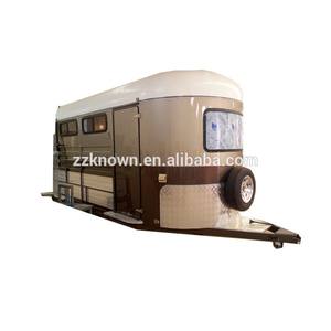 รถพ่วงบรรทุกเหล็กชุบสังกะสีมาตรฐานยุโรปแบบ 3 มุม พร้อมหน้าต่างด้านหน้าสำหรับขนส่งม้า - Product Image 2