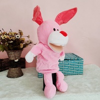 Marionnette de ventrilogie animale en peluche, jouet interactif parent-enfant, gant de conteur pour la maternelle, marionnette à bouche mobile