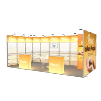 Stand d'exposition portable 10x20 pieds avec panneau mural modulaire personnalisé et impression SEG