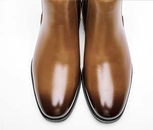 Nuevas Botas <span class=keywords><strong>Chelsea</strong></span> de Vestir para Hombre, Estilo Western, con Plataforma, Impermeables, de Cuero, para Invierno - Product Image 3