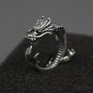 Réel Solide 925 Argent <span class=keywords><strong>Dragon</strong></span> Anneaux Pour Hommes Vintage Taille Ouverte Réglable Thai Argent Anneaux Hommes Accessoires Bijoux - Product Image 5