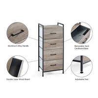 Armoire de rangement en bois personnalisée à 5 niveaux présentoir à tiroirs de style moderne simple pour chambre à coucher ou salon