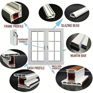 Fenêtre UPVC à haute efficacité énergétique avec volet roulant électrique intégré en option, <span class=keywords><strong>vitrage</strong></span> insonorisé, grille de quincaillerie personnalisée - Product Image 3