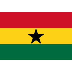 Drapeau national du Ghana 80x135cm, drapeau d'exposition avec emblème national - Product Image 1