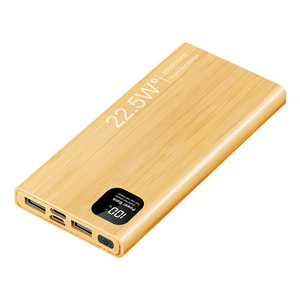 Banco de Energía con Acabado Madera, 10000mAh, 22.5W, Pantalla Digital, Doble USB Tipo C, Carga Rápida, con Linterna LED - Product Image 3