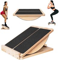 Planche d'étirement de pédale en bambou personnalisée pour la maison planche inclinée de coussinet de pied de squat réglable étirement de mollet incliné en bois fendu