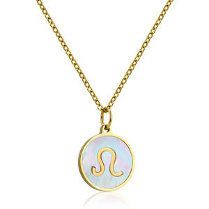CFP50144-Colgante con 12 signos del zodiaco, fondo con efecto de mármol dorado para eventos, joyería - Product Image 2