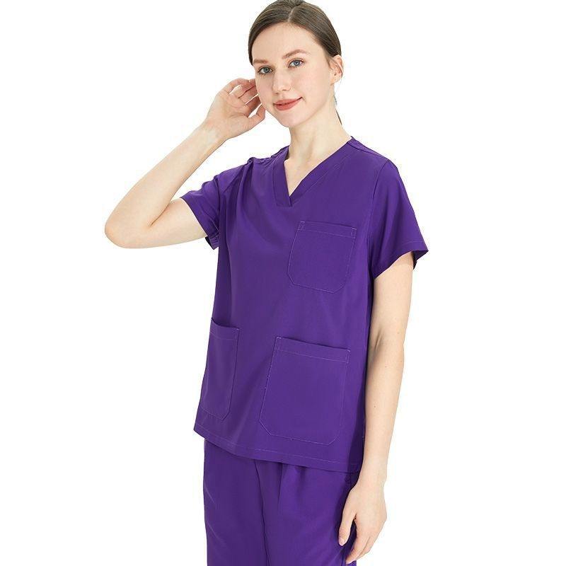 Women's Dark Purple Short-sleeve Set