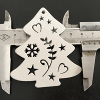 10 pièces en stock, décorations de Noël créatives en panneau de densité, style moderne minimaliste, accessoires de décoration pour la maison, avec corde de 2 mètres