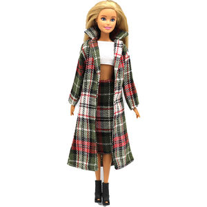 ชุดเสื้อผ้าตุ๊กตาผู้หญิงหลากสีสัน ชุดกีฬาสไตล์ทหาร พร้อมกางเกงขายาวและเสื้อโค้ทสำหรับตุ๊กตา - Product Image 2